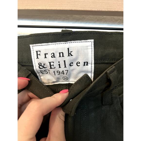 NWT Frank & Eileen The Everyday Straight Leg Jeans in Olive Green 26 - Picture 3 of 6